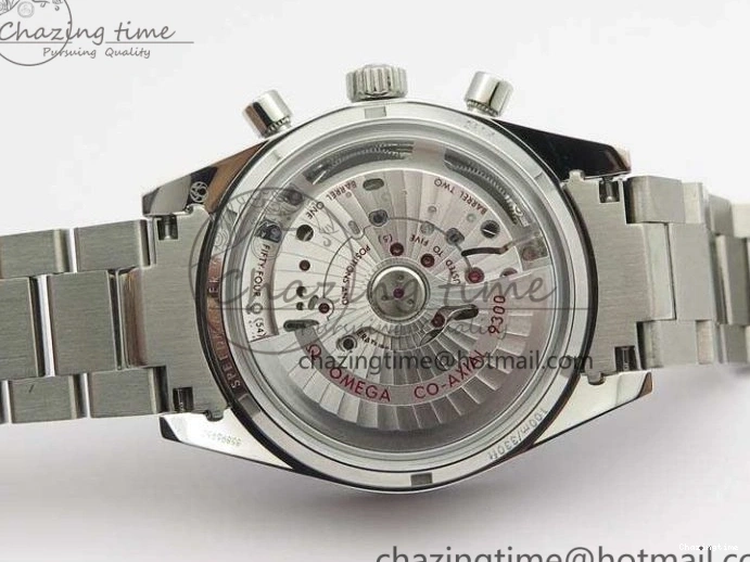 0718 Speedmaster ’57 Co-Axial OMF 1:1 Best Edition White Dial RG Markers On SS Bracelet A Elegant 8144